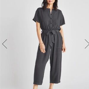 Splendid Linen Ray jumpsuit in Lead